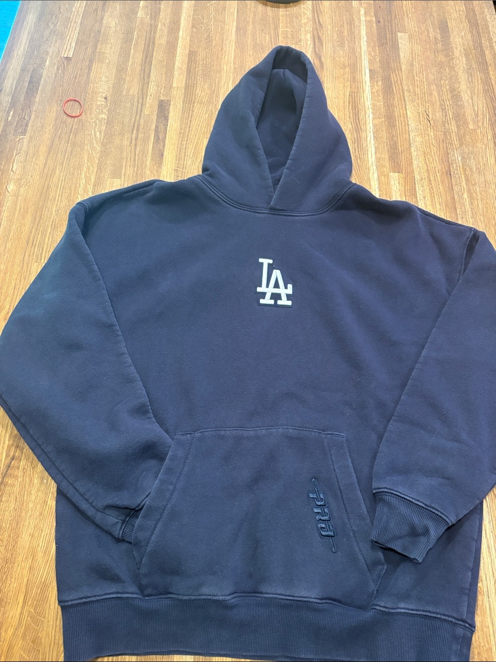 Men's Navy Pullover Hoodie with LA Chest Logo